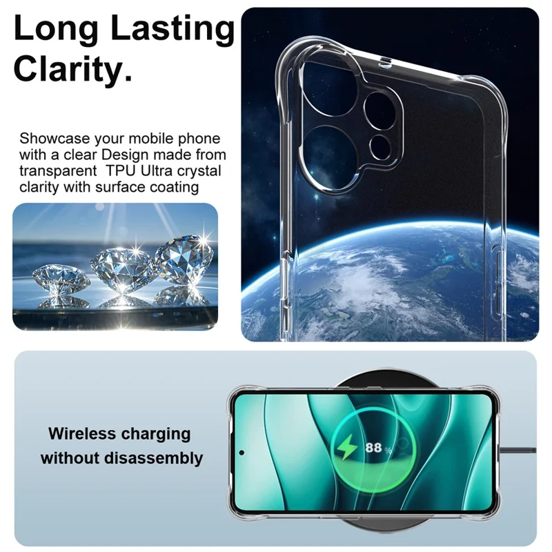 IMAK For Nothing CMF Phone 2 Pro Case TPU Phone Cover Airbag Shockproof Protection - Transparent