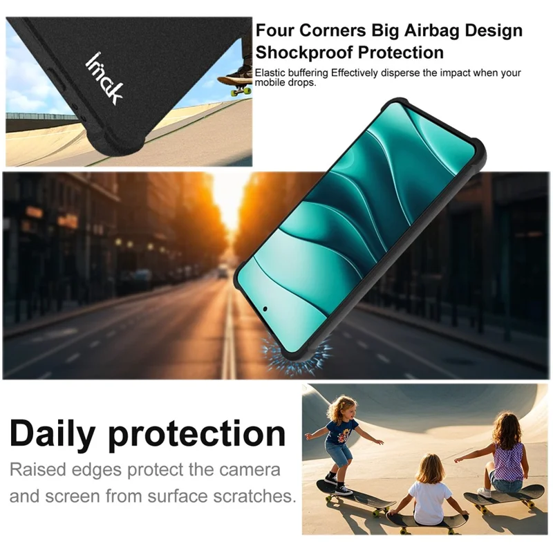 Funda IMAK para vivo X200 Ultra 5G, Carcasa de TPU Antigolpes con Protección de Airbag - Negro Mate