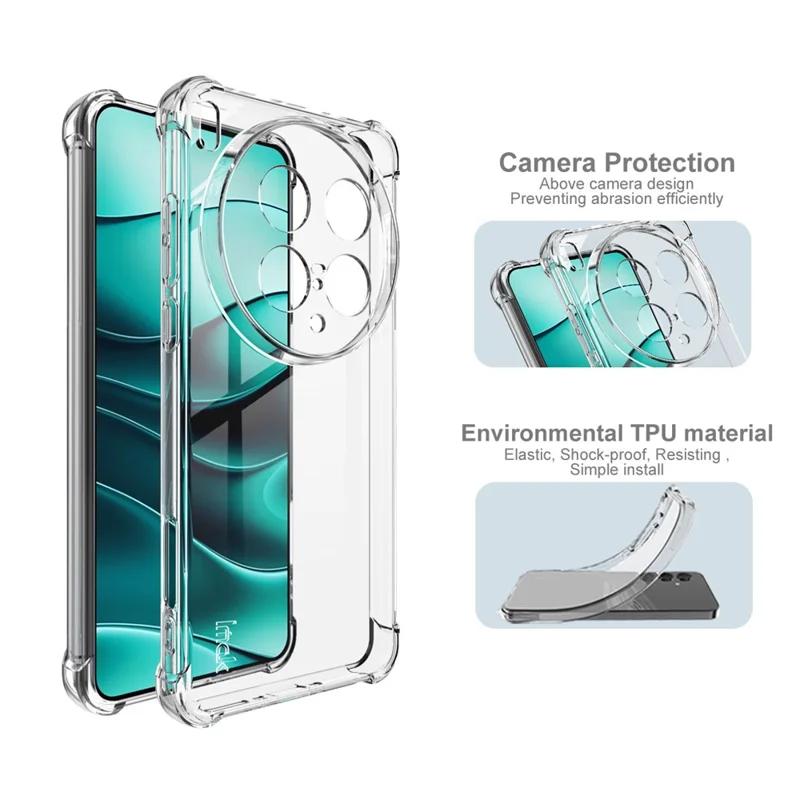 Funda IMAK para vivo X200 Ultra 5G, Carcasa de TPU para Teléfono Protección Antigolpes con Airbag - Transparente