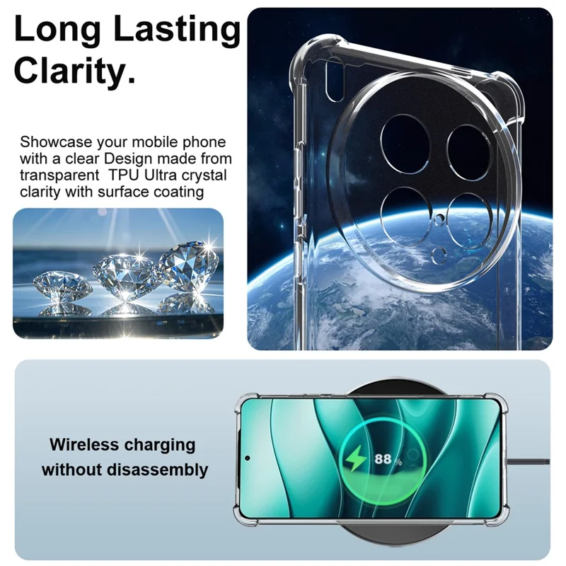 Funda IMAK para vivo X200 Ultra 5G, Carcasa de TPU para Teléfono Protección Antigolpes con Airbag - Transparente