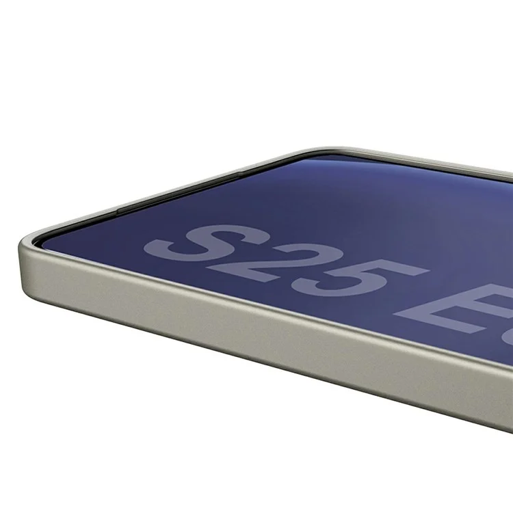 Für Samsung Galaxy S25 Edge Hülle Metall Soft-Touch PU-Leder + PC Handyhülle - Dunkelviolett