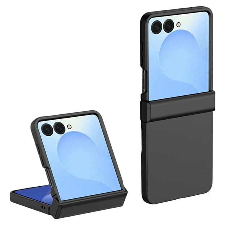 Étui Pour Samsung Galaxy Z Flip7 5G Protection de Charnière Peau-Tactile Coque de Téléphone PC - Noir