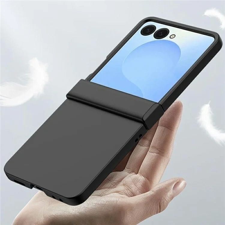 Étui Pour Samsung Galaxy Z Flip7 5G Protection de Charnière Peau-Tactile Coque de Téléphone PC - Noir