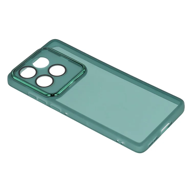 For Motorola Edge 60 Fusion 5G / Edge 60 5G Case Electroplated Camera Frame TPU Phone Cover - Transparent Army Green