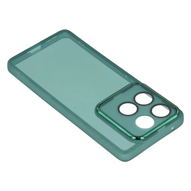 For Motorola Edge 60 Fusion 5G / Edge 60 5G Case Electroplated Camera Frame TPU Phone Cover - Transparent Army Green