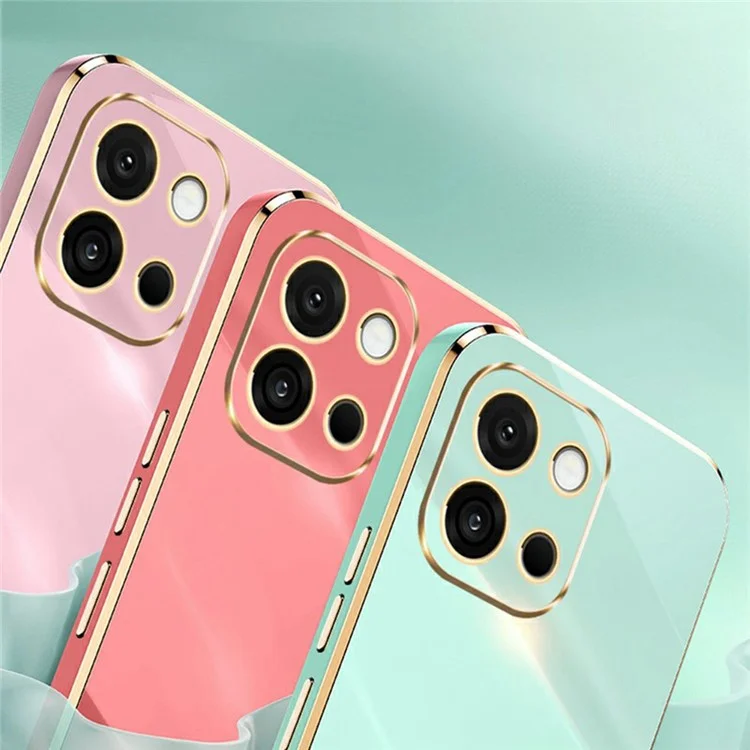 Cover XINLI per OnePlus 13T 5G in TPU con Cornice Elettroplatata - Ciano