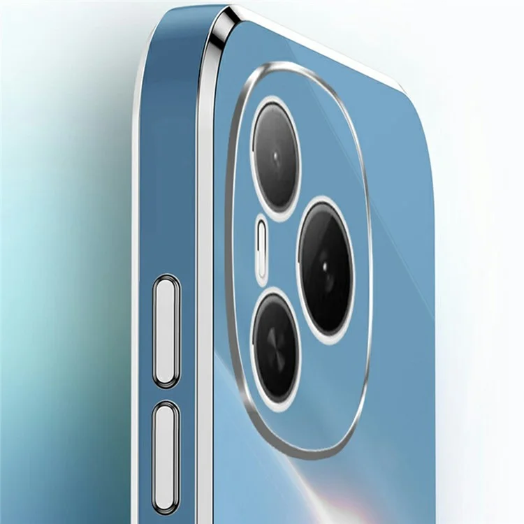 XINLI für Honor Power 5G Hülle TPU Handyhülle mit elektrolytisch verchromtem Rahmen - Cyan