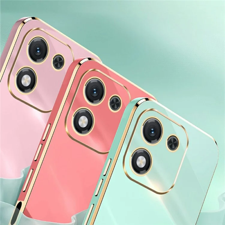 XINLI For Honor X70i Case TPU Phone Cover with Electroplating Frame - Cyan