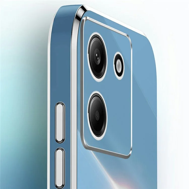 XINLI For Xiaomi Poco M7 Pro 5G Case TPU Phone Cover with Electroplating Frame - Cyan