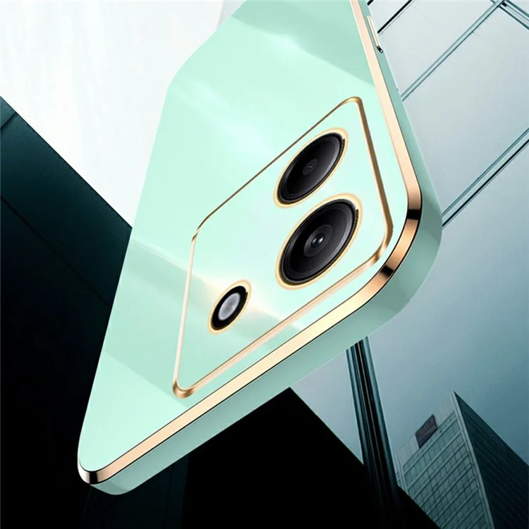 XINLI For Xiaomi Poco M7 Pro 5G Case TPU Phone Cover with Electroplating Frame - Cyan