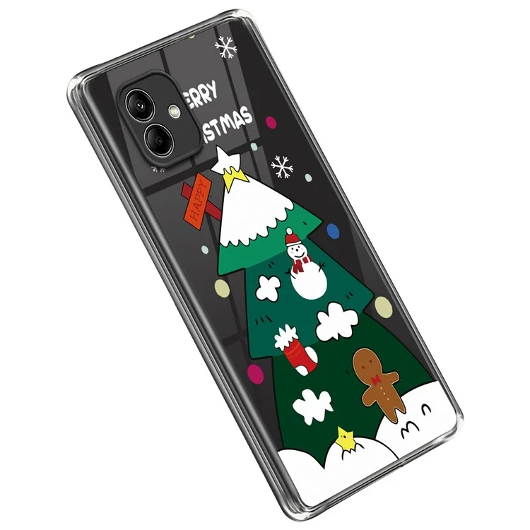 Für Samsung Galaxy A04 4G (164,4 x 76,3 x 9,1 Mm) Weihnachtsmuster -druck TPU -abdeckung Ultra Slim Protective Phone Case - Weihnachtsbaum