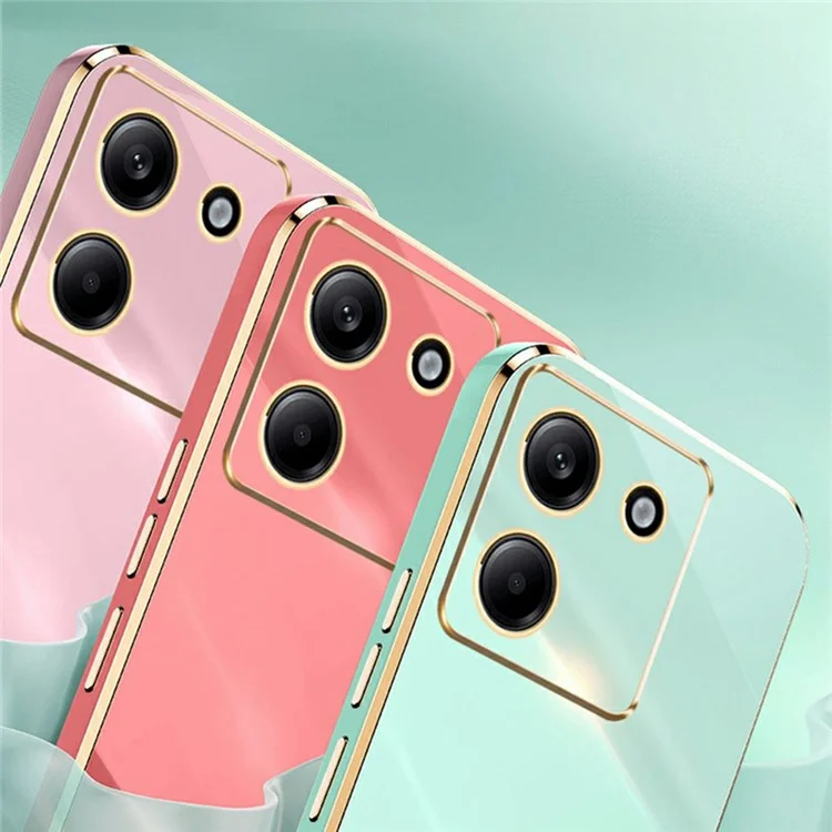 XINLI For Xiaomi Poco M7 Pro 5G Case Ring Kickstand Electroplating TPU Phone Cover - Cyan