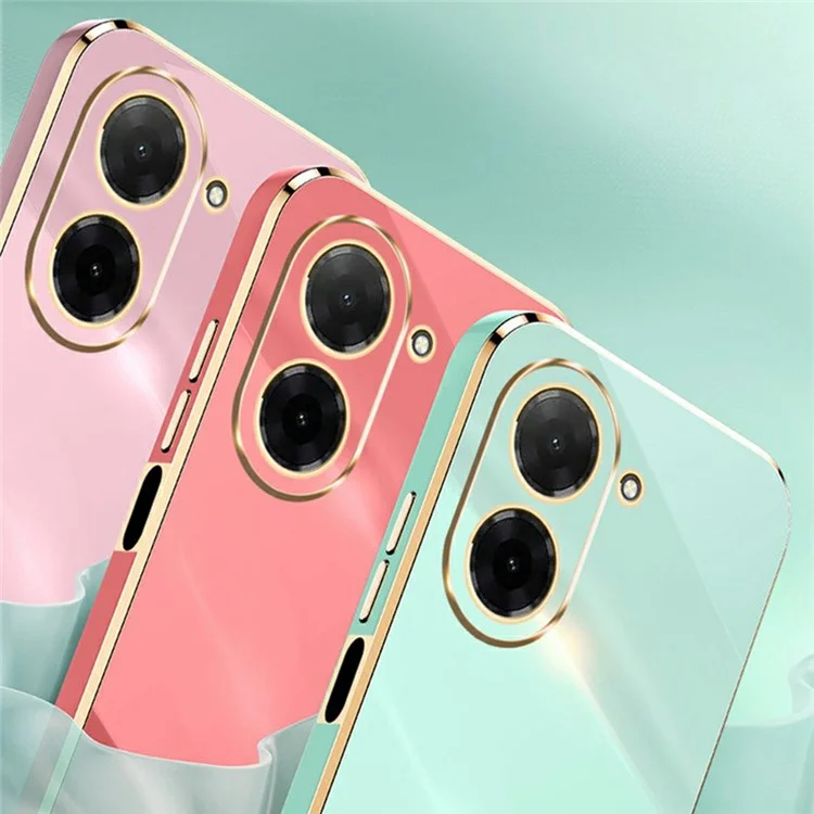 XINLI For Xiaomi Redmi A5 4G (171.7mm)  /  Poco C71 4G Case TPU Phone Cover with Electroplating Frame - Cyan
