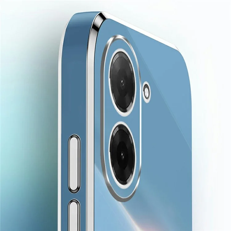 XINLI For Xiaomi Redmi A5 4G (171.7mm)  /  Poco C71 4G Case TPU Phone Cover with Electroplating Frame - Cyan