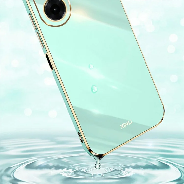 XINLI For Xiaomi Redmi A5 4G (171.7mm)  /  Poco C71 4G Case TPU Phone Cover with Electroplating Frame - Cyan