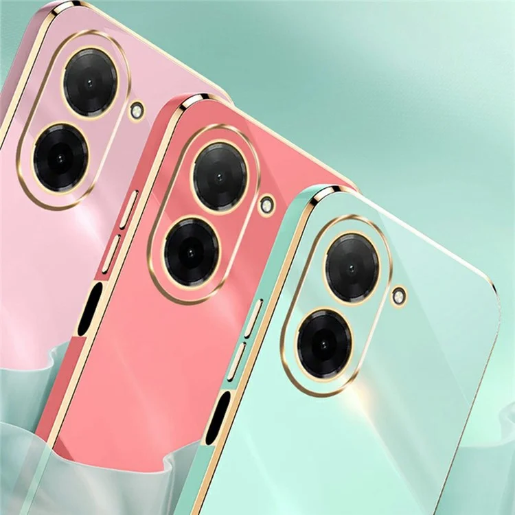 XINLI For Xiaomi Redmi A5 4G (171.7mm)  /  Poco C71 4G Case Ring Kickstand Electroplating TPU Phone Cover - Cyan