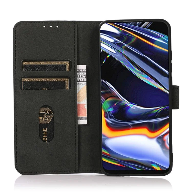 KHAZNEH Pour iPhone 17 Étui à Air en Cuir PU avec Support de Portefeuille - Noir