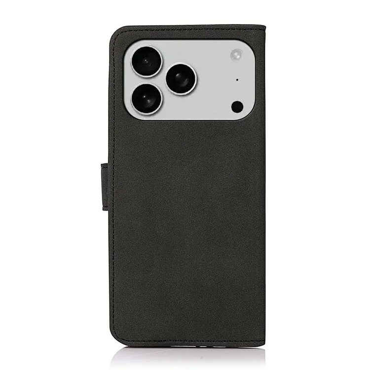 KHAZNEH для чехла iPhone 17 Pro из искусственной кожи Бумажник Подставка для телефона - Черный
