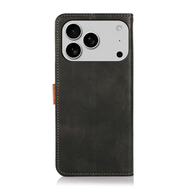 KHAZNEH für iPhone 17 Pro Wallet Handyhülle mit Ständer Leder Flip Cover - Schwarz
