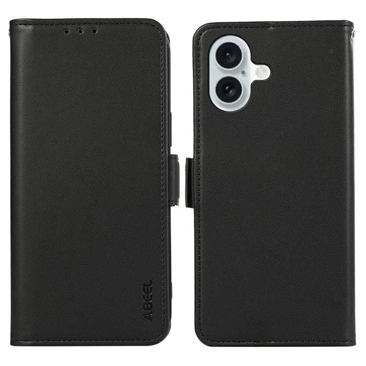 ABEEL For iPhone 17 Case Leather Phone Cover with RFID Blocking Wallet - Black