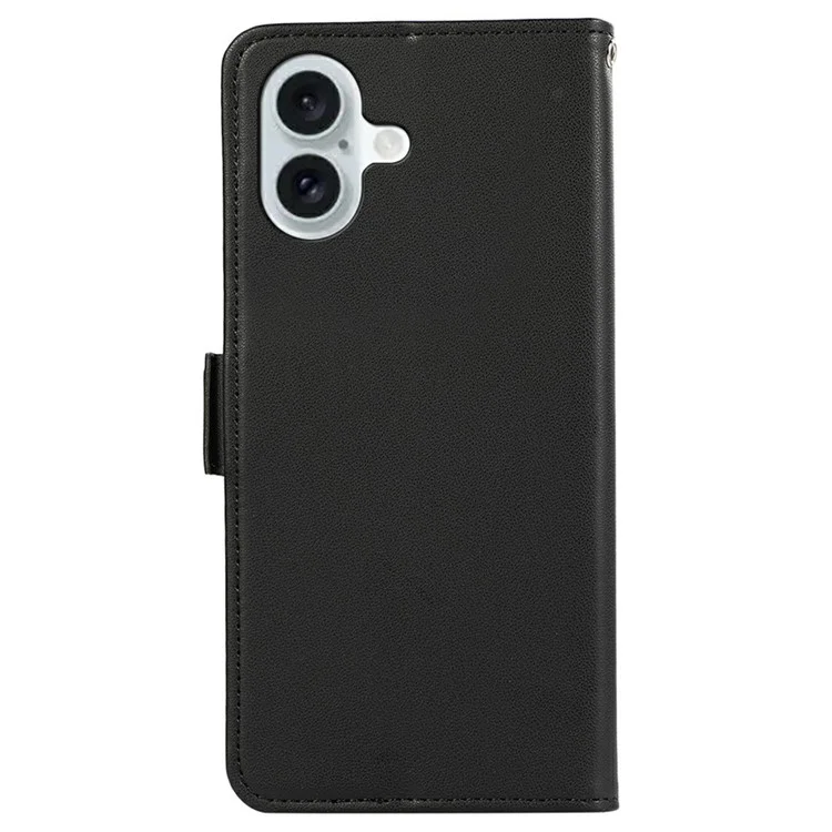 ABEEL For iPhone 17 Case Leather Phone Cover with RFID Blocking Wallet - Black