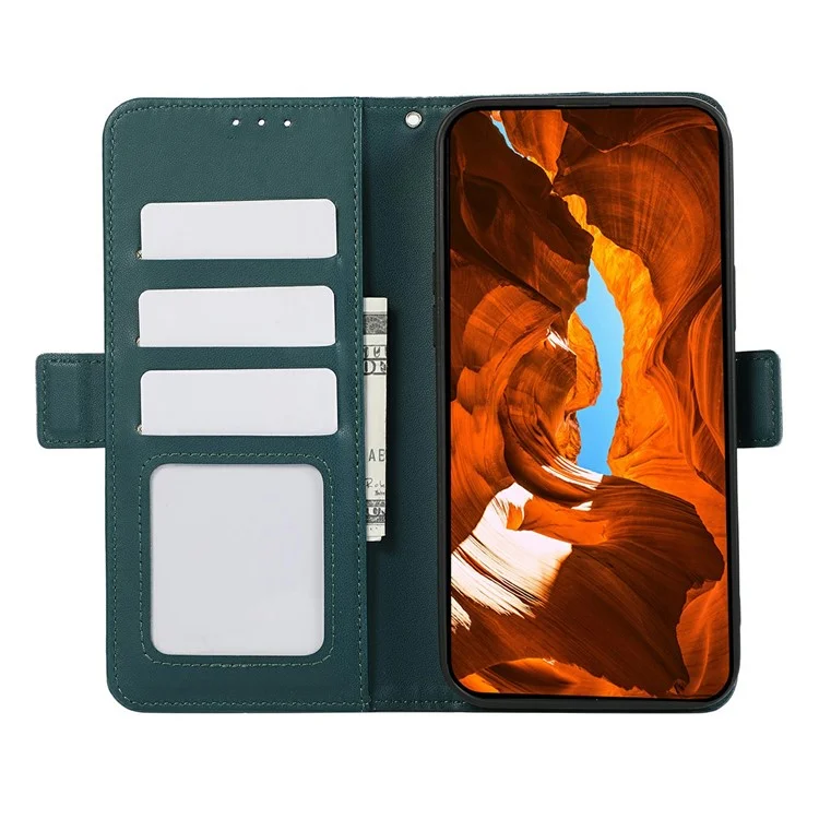 ABEEL For iPhone 17 Case Leather Phone Cover with RFID Blocking Wallet - Green