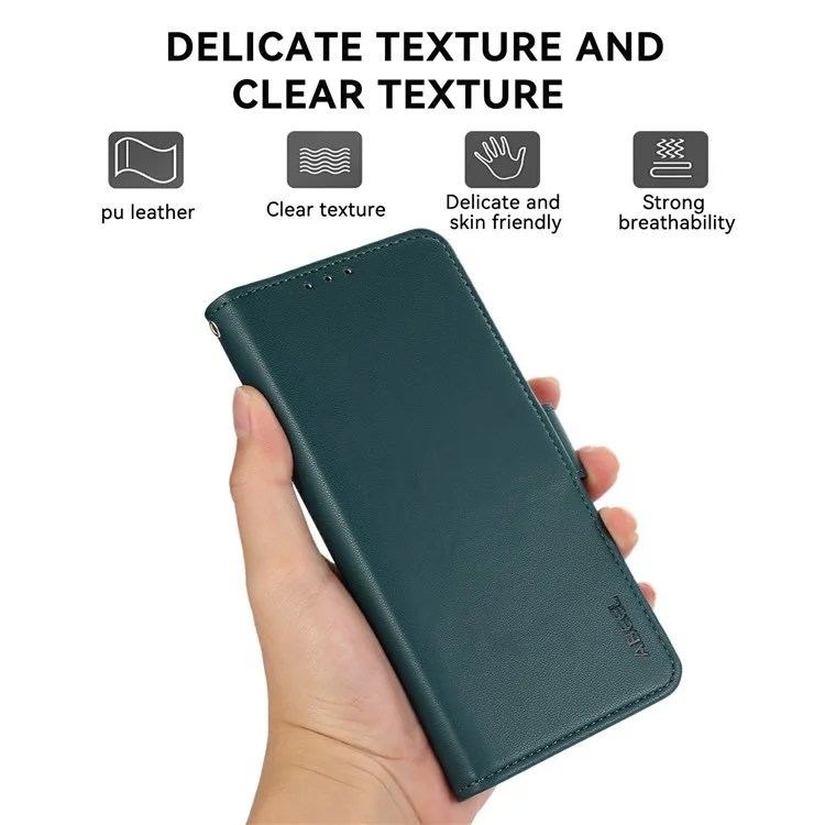 ABEEL For iPhone 17 Case Leather Phone Cover with RFID Blocking Wallet - Green