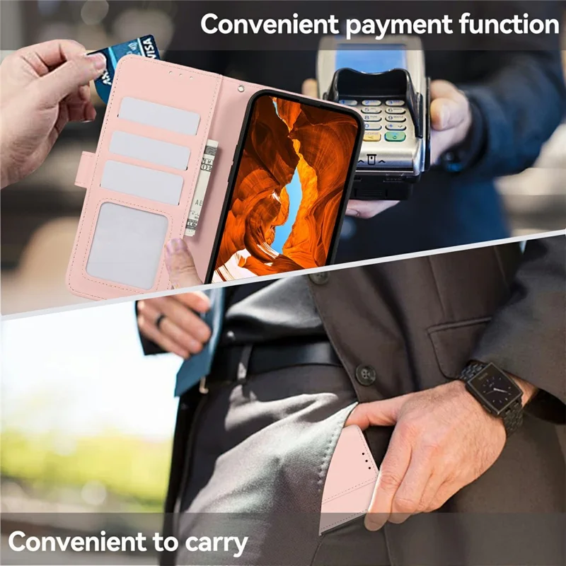 For iPhone Air Case RFID Blocking Flip Leather Phone Cover - Pink