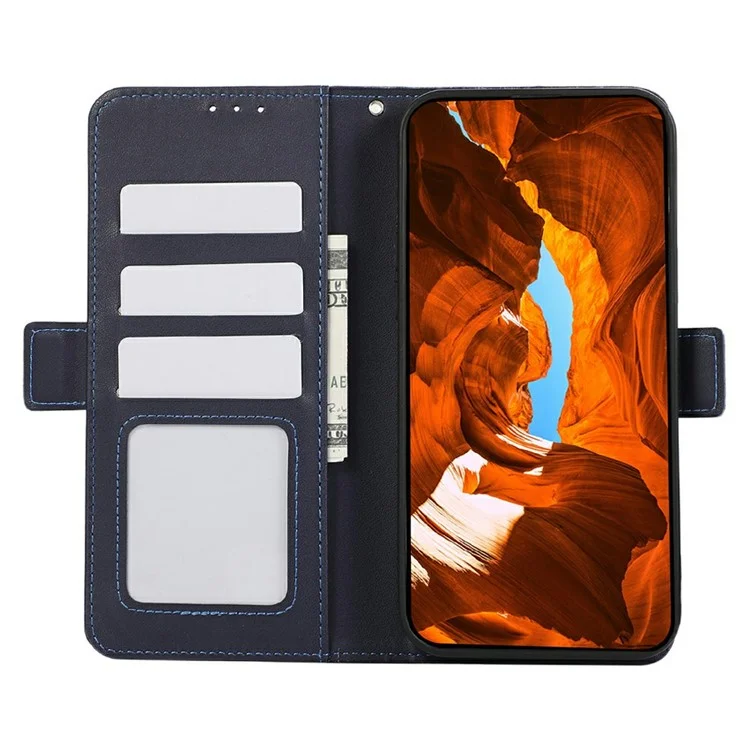 ABEEL For iPhone 17 Air Case Leather Phone Cover with RFID Blocking Wallet - Blue