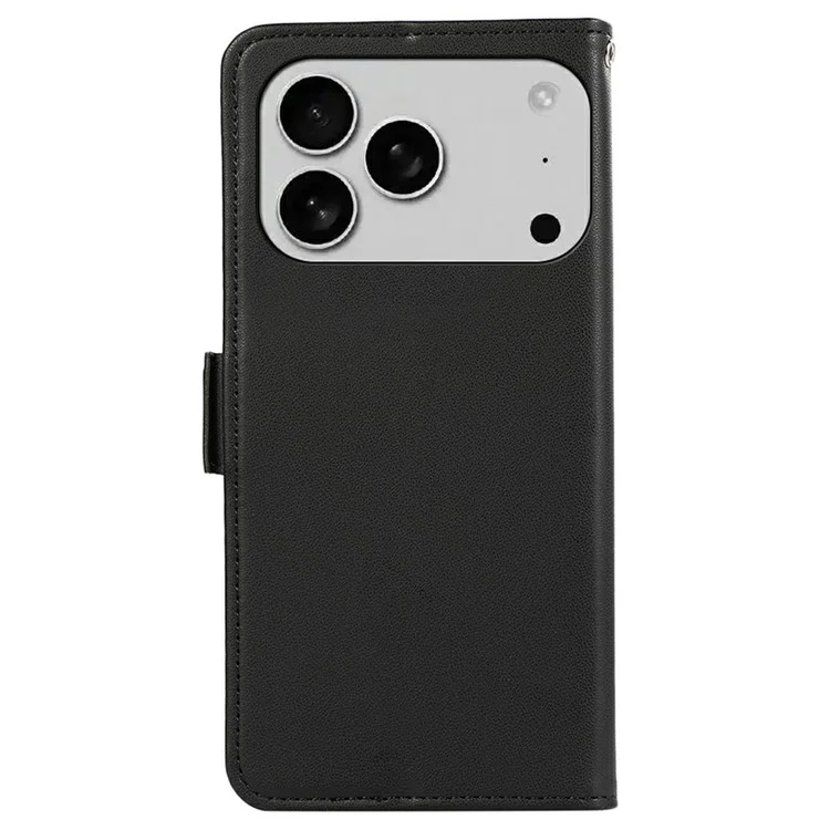 ABEEL для iPhone 17 Pro Max чехол из кожи с функцией блокировки RFID для телефона - Черный