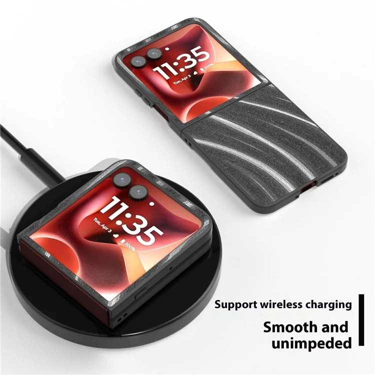 Capa para Motorola Razr 60 Ultra 5G Padrão Via Láctea em PU + PC à Prova de Choque - Cinza