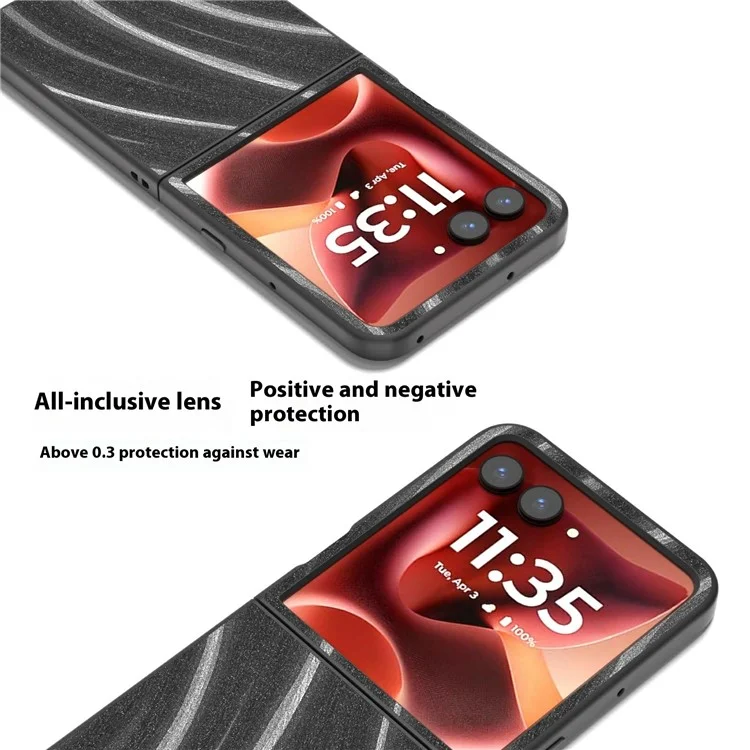 Capa para Motorola Razr 60 Ultra 5G Padrão Via Láctea em PU + PC à Prova de Choque - Cinza