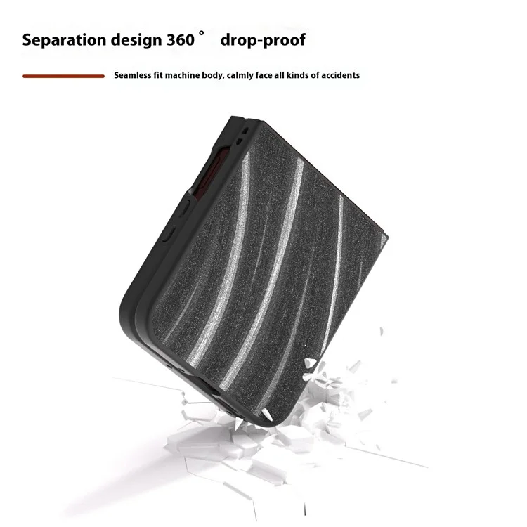 Capa para Motorola Razr 60 Ultra 5G Padrão Via Láctea em PU + PC à Prova de Choque - Cinza