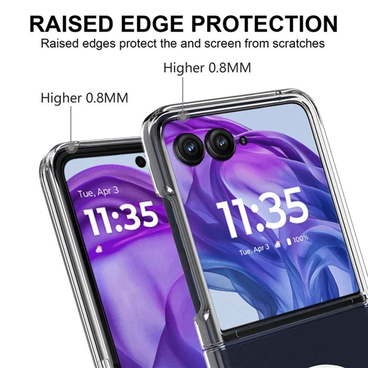 Para Motorola Razr Ultra 2025 5G / Razr 60 Ultra Capa de Celular Transparente Compatível com MagSafe, Capa Traseira de TPU+Acrílico
