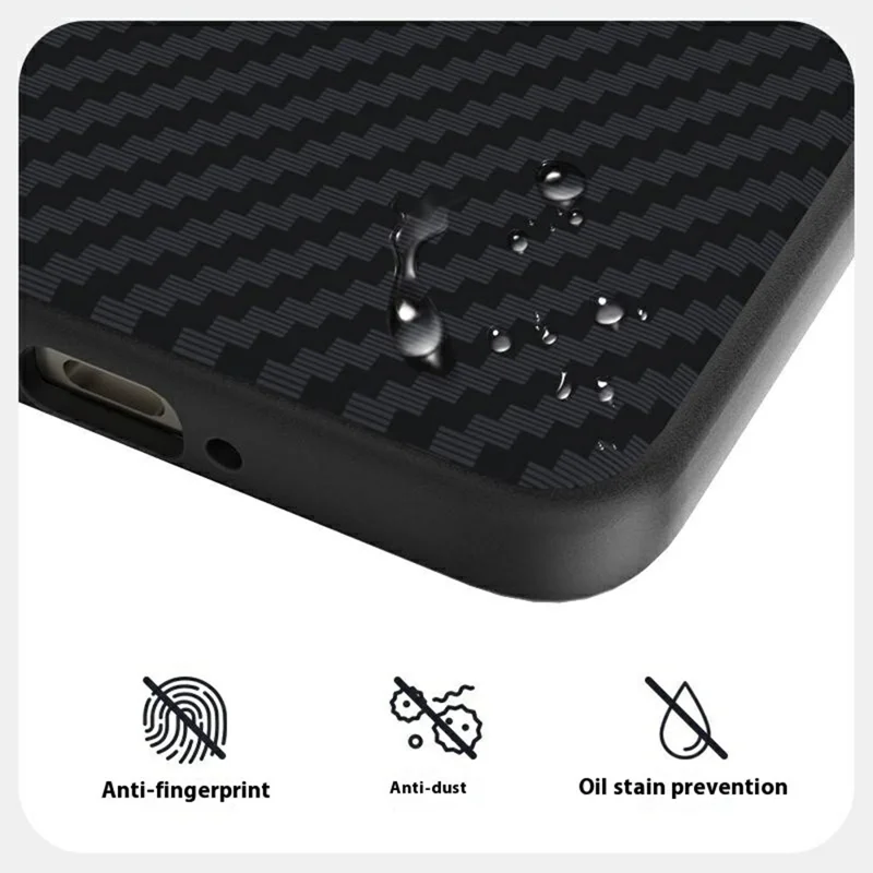 ABEEL For vivo X200s 5G Case Compatible with MagSafe Carbon Fiber Texture Back Cover - Black