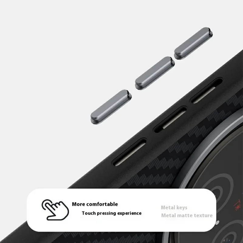 ABEEL For vivo X200s 5G Case Compatible with MagSafe Carbon Fiber Texture Back Cover - Black