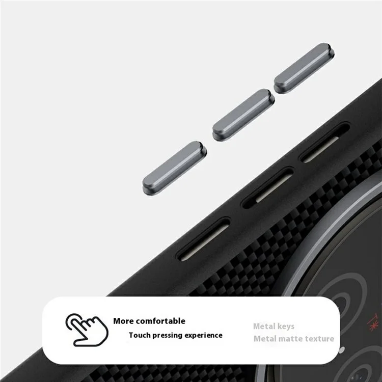 ABEEL For vivo X200s 5G Case Compatible with MagSafe Printed PC TPU Aluminum Alloy Leather Phone Cover - Black