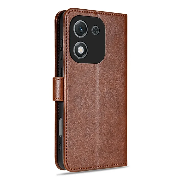 AZNS For Honor X70i Case Anti-Scratch PU Leather Stand Wallet Phone Cover - Brown