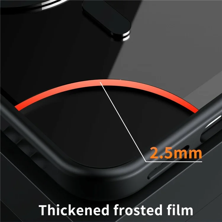 Cover per iPhone 16 Pro Compatibile con MagSafe TPU + PC Antiurto per Retro Telefono - Nero