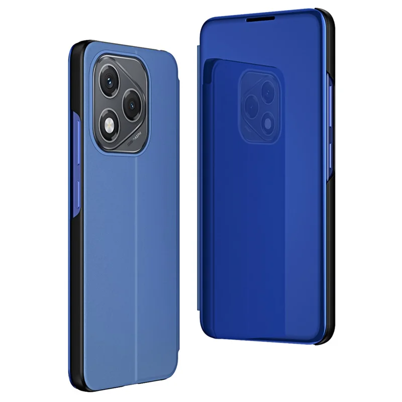 For Honor 400 Lite 5G Case View Window Stand Leather Flip Phone Cover - Sky Blue