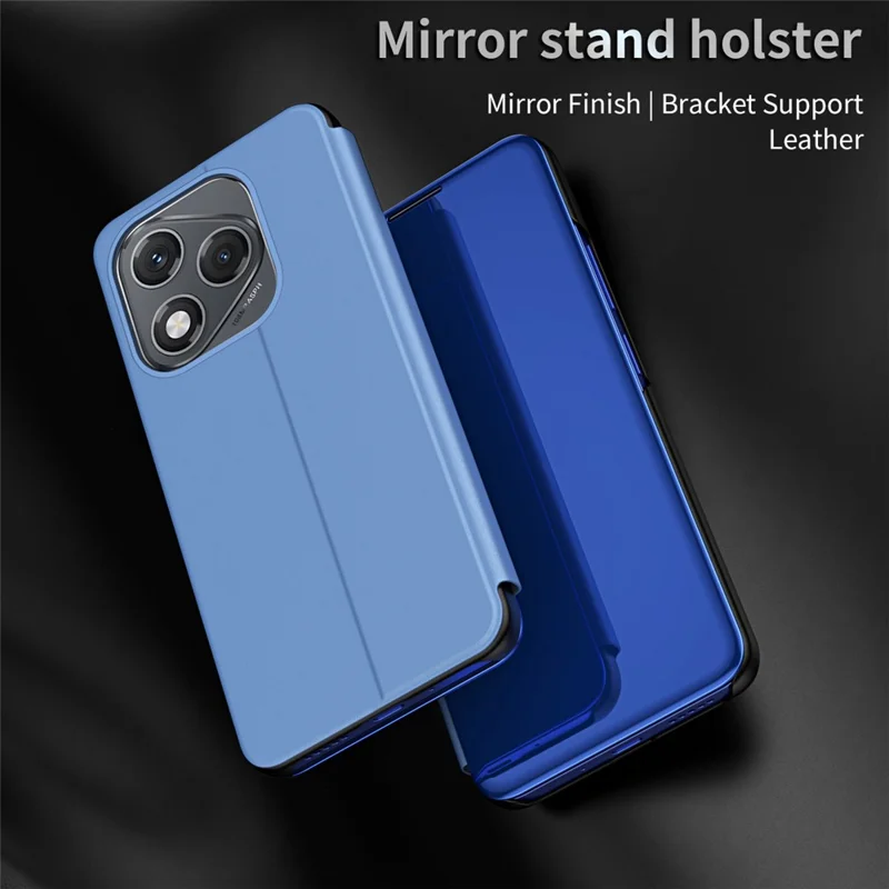 For Honor 400 Lite 5G Case View Window Stand Leather Flip Phone Cover - Sky Blue