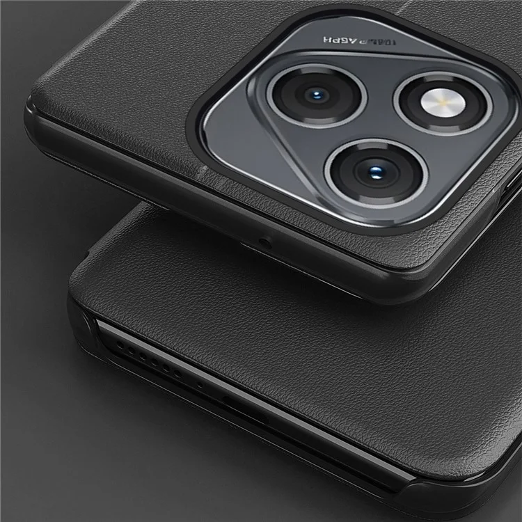 Étui For Honor 400 Lite Support Protection Intégrale Cuir Housse de Téléphone - Noir