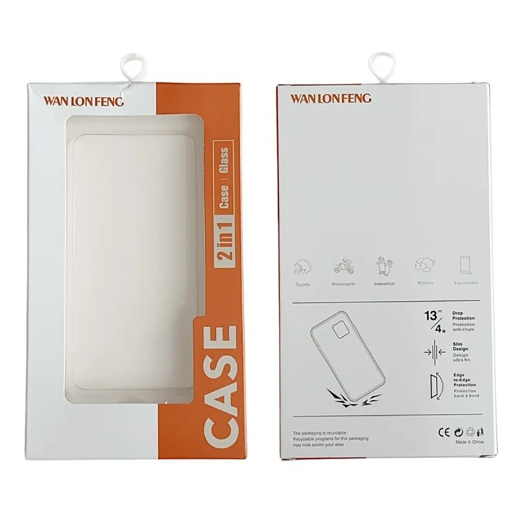 WANLONFENG WL3 Série Étui TPU pour Motorola Edge 60 Fusion 5G Housse de téléphone de 1,5 mm avec Film de verre trempé