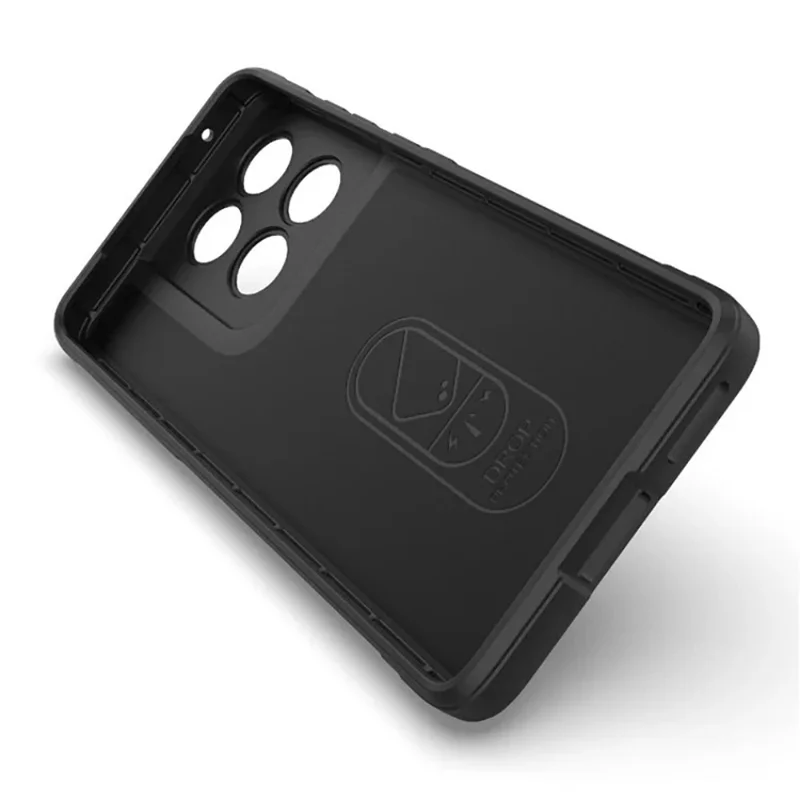 WANLONFENG HD Series Funda TPU para Motorola Edge 60 Fusion 5G Antideslizante con Película de Vidrio Templado - Negro