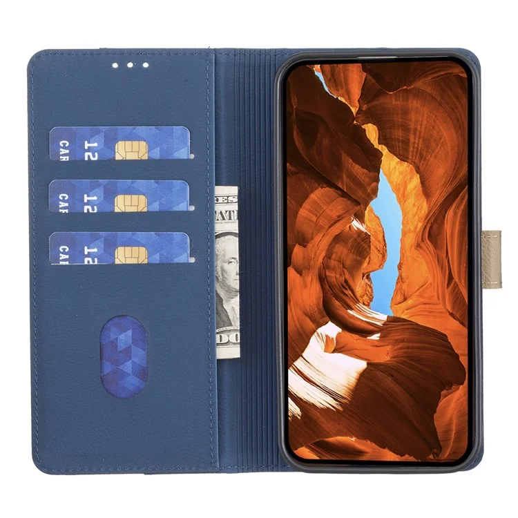 BINFEN COLOR BF33 Für Infinix Note 50 Pro+ 5G Ledertasche Farbkombination RFID-blockierendes Wallet-Ständer-Handyhülle - Blau