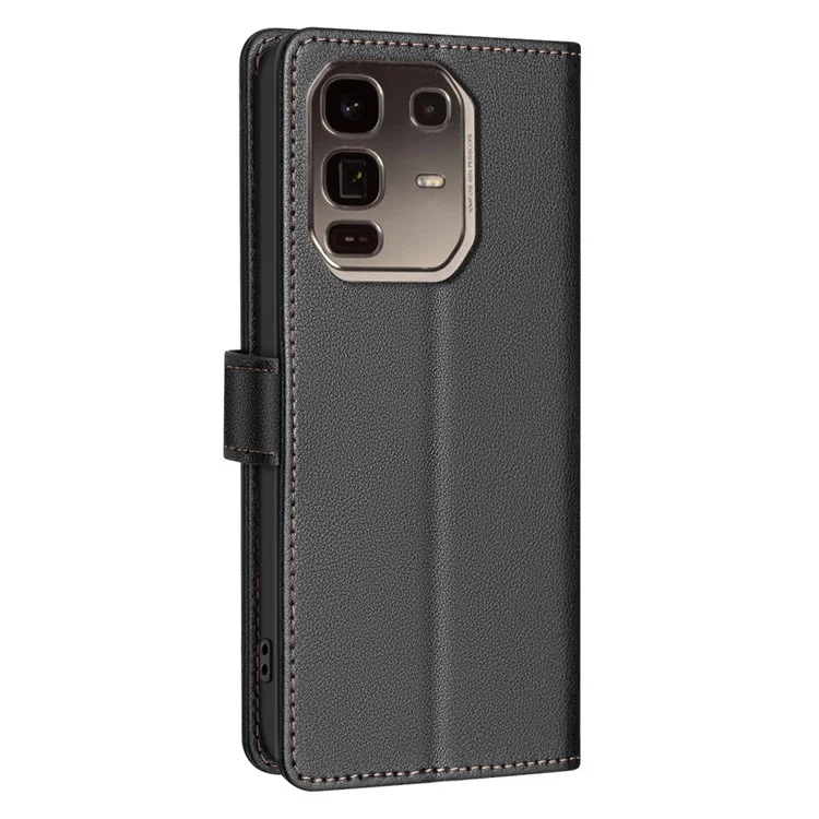 BINFEN COLOR BF32 Étui portefeuille en cuir avec blocage RFID pour Infinix Note 50 Pro+ 5G - Noir