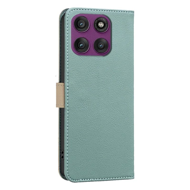 For Motorola Edge 60 Pro 5G Leather Case BINFEN COLOR BF36 Floral Pattern Phone Cover RFID Blocking Wallet Stand - Green