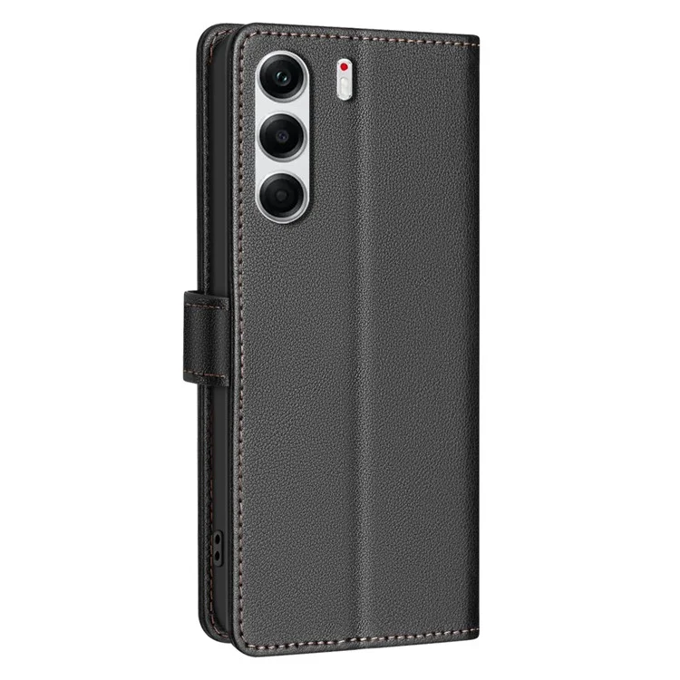 BINFEN COLOR BF32 For TECNO Camon 40 Pro 4G Leather Case Wallet RFID Blocking Phone Cover - Black