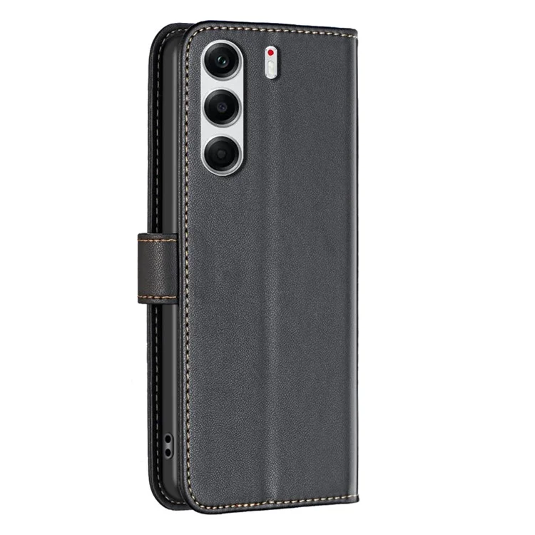 BINFEN COLOR BF17 Für TECNO Camon 40 Pro 4G Hülle Geldbörse Klapp-Lederetui - Schwarz