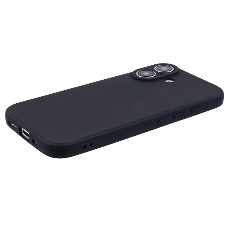 Acquisto all'ingrosso per Cover iPhone 16 con Bordi Dritti in TPU Morbido Opaco - Nero